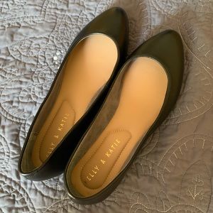 Kelly & Katie black leather flats.